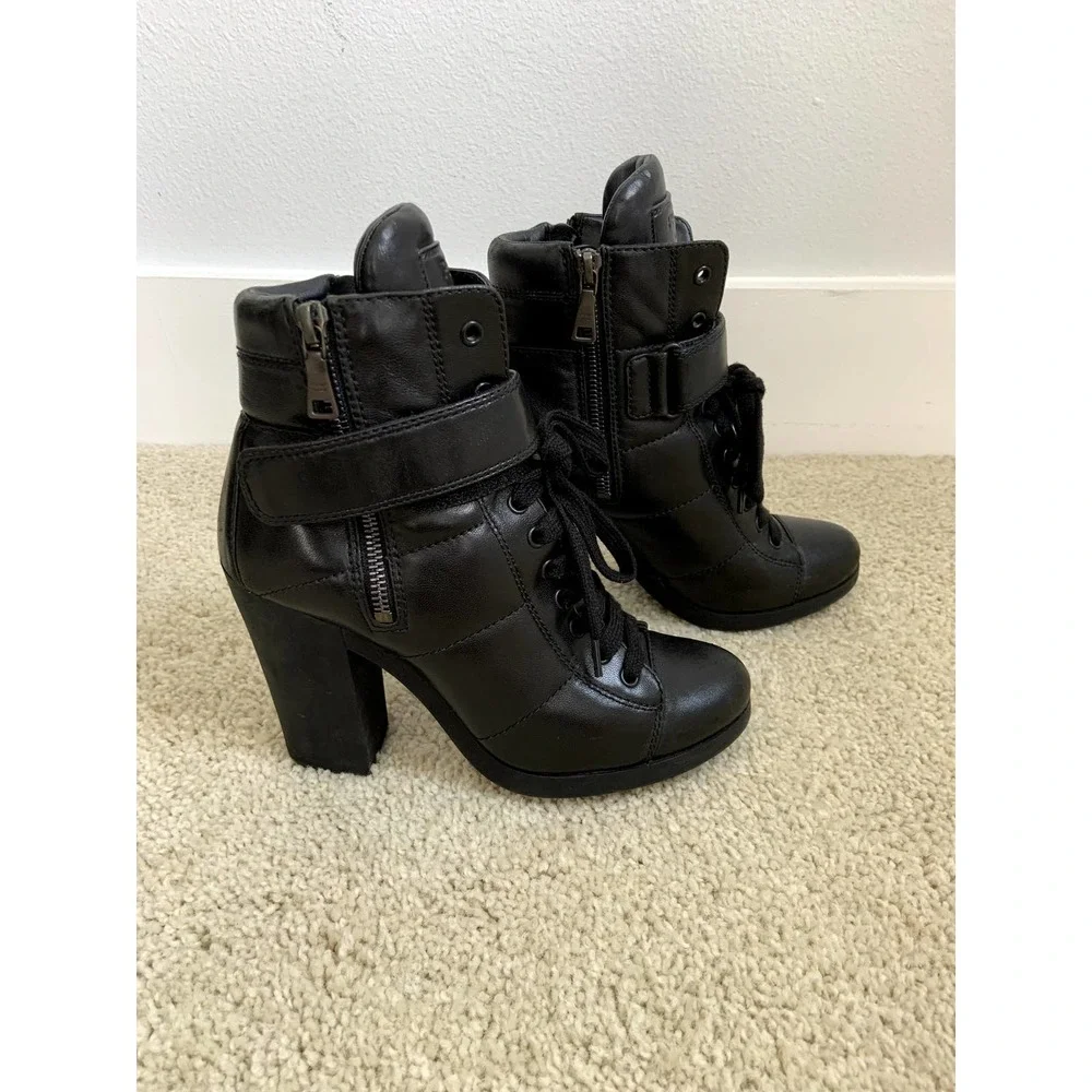 Prada Nappa Leather Sport Lace Up Boots - Picture 4 of 7